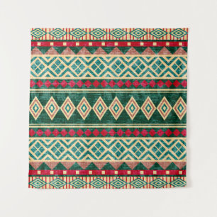 Abstract Geometric African Style Pattern Tapestry