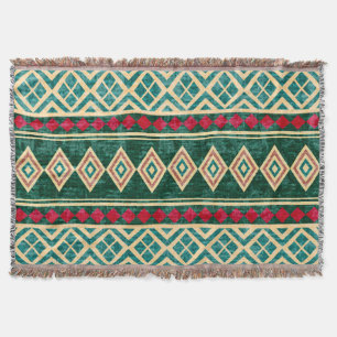 Abstract Geometric African Style Pattern Throw Blanket