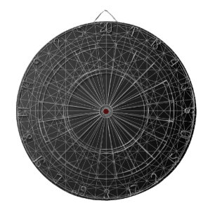 Abstract Geometric art circle black creative gift Dartboard