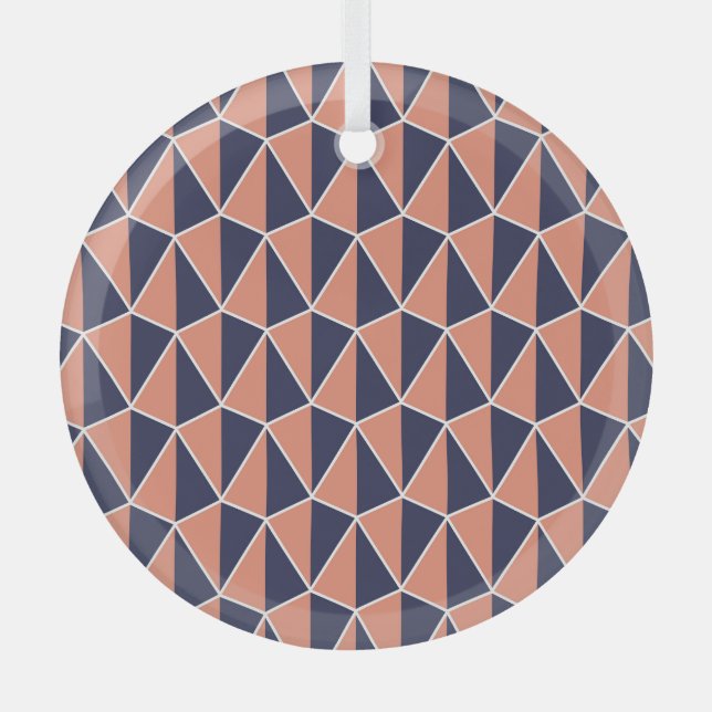 Abstract Geometric: Art Deco Seamless Glass Tree Decoration (Front)