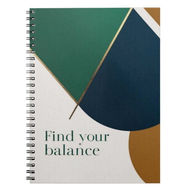 Abstract Geometric Art Modern notebook spiral (Front)