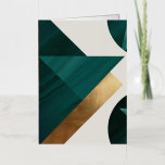 Abstract Geometric Art Modern poster minimalist  Foil Greeting Card<br><div class="desc">Abstract Geometric Art Modern poster minimalist with overlapping triangles and circles in jewel tones (emerald, sapphire, amber). Metallic gold accents and ‘Find Your Balance’ in tiny font. At MotherEagle Inspires, we blend the soul-stirring power of poetry with beautifully crafted everyday items to create gifts that inspire, comfort, and elevate your space. Each product—from...</div>
