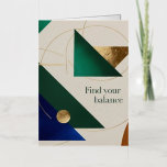 Abstract Geometric Art Modern poster minimalist  Foil Greeting Card<br><div class="desc">Abstract Geometric Art Modern poster minimalist with overlapping triangles and circles in jewel tone At MotherEagle Inspires, we blend the soul-stirring power of poetry with beautifully crafted everyday items to create gifts that inspire, comfort, and elevate your space. Each product—from mugs and apparel to home décor and stationery—features original poems designed...</div>