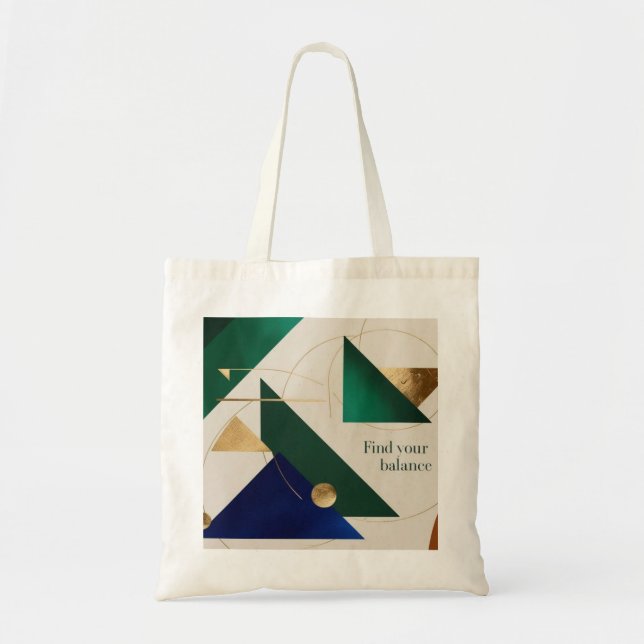 Abstract Geometric Art Modern tote bag minimalist  (Front)