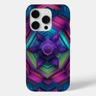 Abstract Geometric Art – Star Core iPhone 15 Pro Case