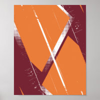 Abstract Geometric Art with Burgundy Background