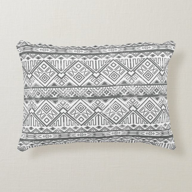 Abstract Geometric Aztec Pattern 2 Decorative Cushion (Front)