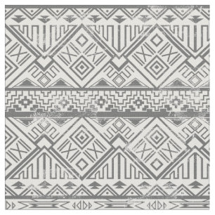 Abstract Geometric Aztec Pattern 2 Fabric