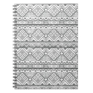 Abstract Geometric Aztec Pattern 2 Spiral Notebook