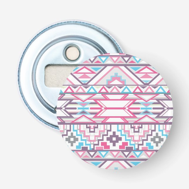 Abstract Geometric Aztec Pattern 3 Bottle Opener (Front)