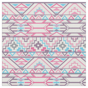 Abstract Geometric Aztec Pattern 3 Fabric