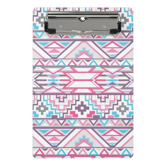Abstract Geometric Aztec Pattern 3 Mini Clipboard (Front)