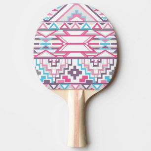 Abstract Geometric Aztec Pattern 3 Ping Pong Paddle