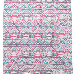 Abstract Geometric Aztec Pattern 3 Shower Curtain