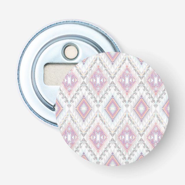 Abstract Geometric Aztec Pattern Bottle Opener (Front)