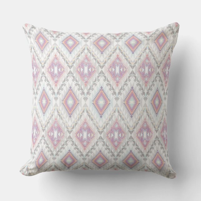 Abstract Geometric Aztec Pattern Cushion (Front)