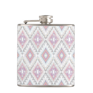 Abstract Geometric Aztec Pattern Hip Flask