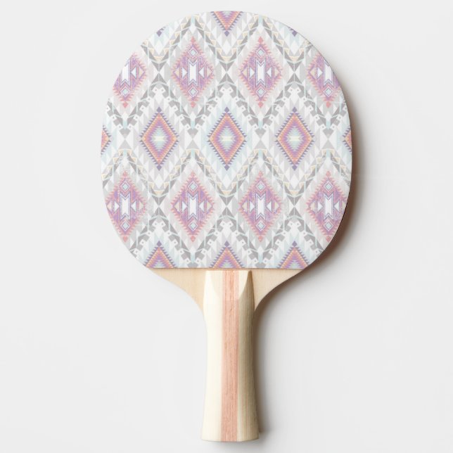 Abstract Geometric Aztec Pattern Ping Pong Paddle (Front)