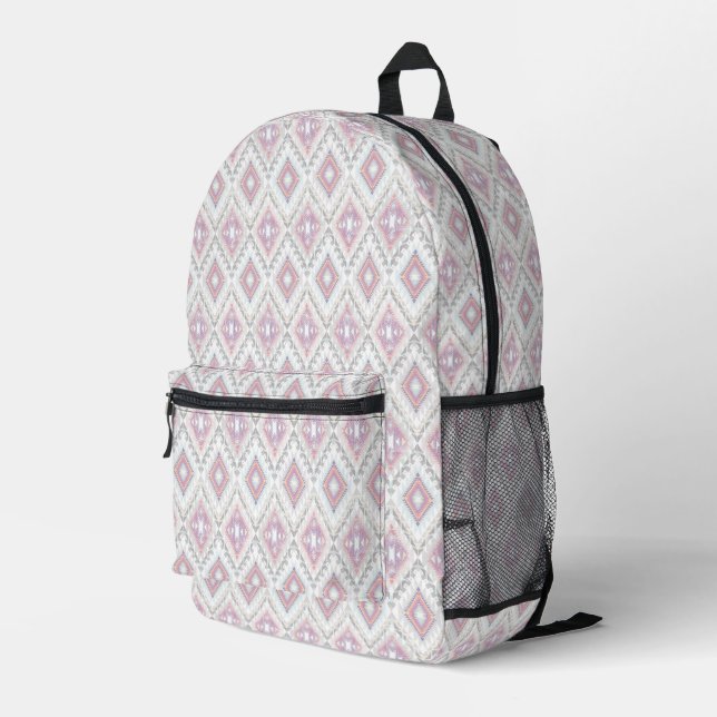 Abstract Geometric Aztec Pattern Printed Backpack (Back Corner Right)