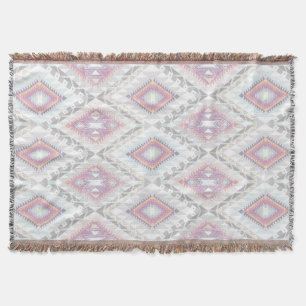 Abstract Geometric Aztec Pattern Throw Blanket