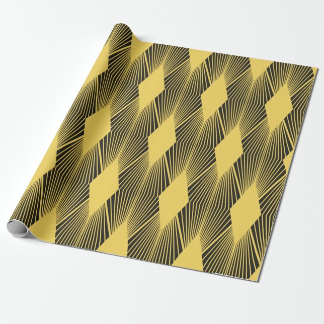 Abstract geometric background. Art Deco illustrati Wrapping Paper (Unrolled)