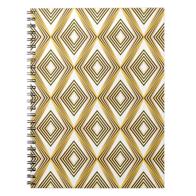 Abstract Geometric Background Art Deco Notebook (Front)