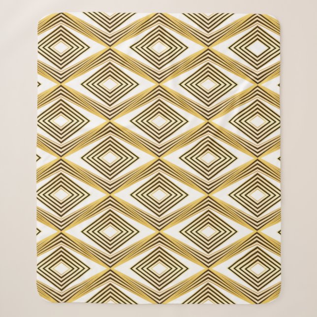 Abstract Geometric Background Art Deco Sherpa Blanket (Front)