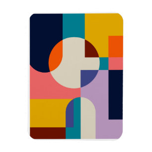 Abstract geometric background circle magnet