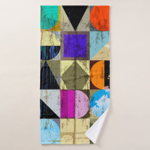 abstract geometric background composition, with st bath towel