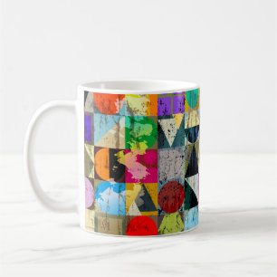 abstract geometric background composition, with st coffee mug