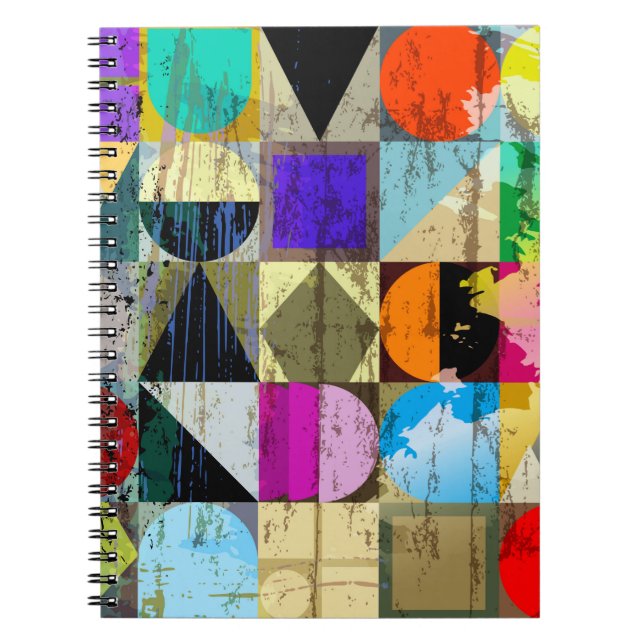 abstract geometric background composition, with st notebook (Front)