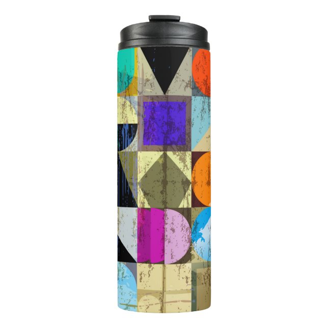 abstract geometric background composition, with st thermal tumbler (Front)