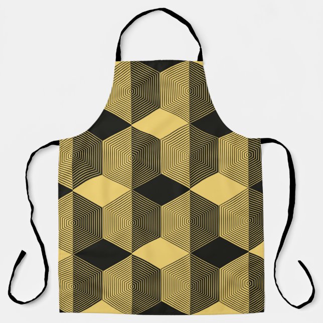 Abstract geometric background. Hexagonal mesh with Apron (Front)