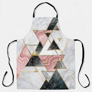 Abstract geometric background. Modern marble mosai Apron