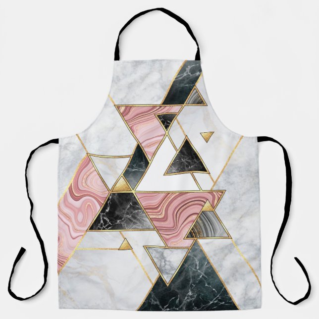 Abstract geometric background. Modern marble mosai Apron (Front)