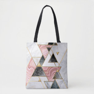 Abstract geometric background. Modern marble mosai Tote Bag