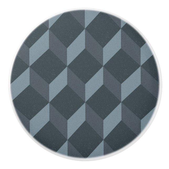 Abstract Geometric Background Pattern Ceramic Knob (Front)