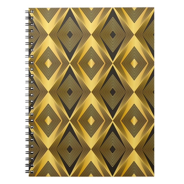 Abstract geometric background. Vintage Art Deco.  Notebook (Front)