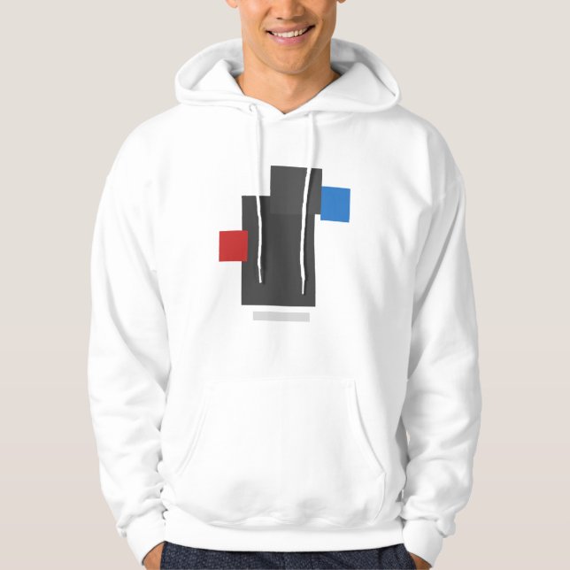 Abstract Geometric Balance – Minimal Modern Blocks Hoodie (Front)