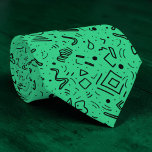 Abstract Geometric Black & Green Custom Necktie<br><div class="desc">This custom necktie features an eye-catching abstract geometric design in classic black and green. Its modern and versatile pattern makes it a stylish accessory for any outfit, whether it's for a business meeting, a special event, or simply adding a touch of sophistication to your everyday look. The crisp lines and...</div>