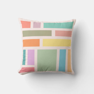 Abstract Geometric Blocks Cushion