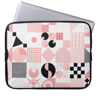 Abstract Geometric: Bright Vintage Shapes Laptop Sleeve
