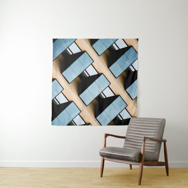 Abstract Geometric Building Tapestry (In Situ (Horizontal))