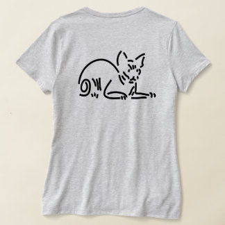 Abstract Geometric Cat | Symbolic Line Constructio T-Shirt