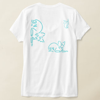 Abstract Geometric Cat | Symbolic Line Constructio T-Shirt