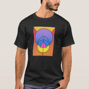 Abstract Geometric Circles Line Colorful T-Shirt