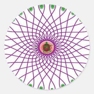 Abstract Geometric Circular Mandala Round Sticker