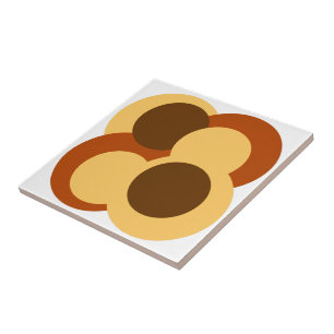 Abstract Geometric Circular Shapes Tile