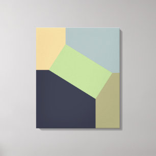 Abstract Geometric Color Block Canvas Print