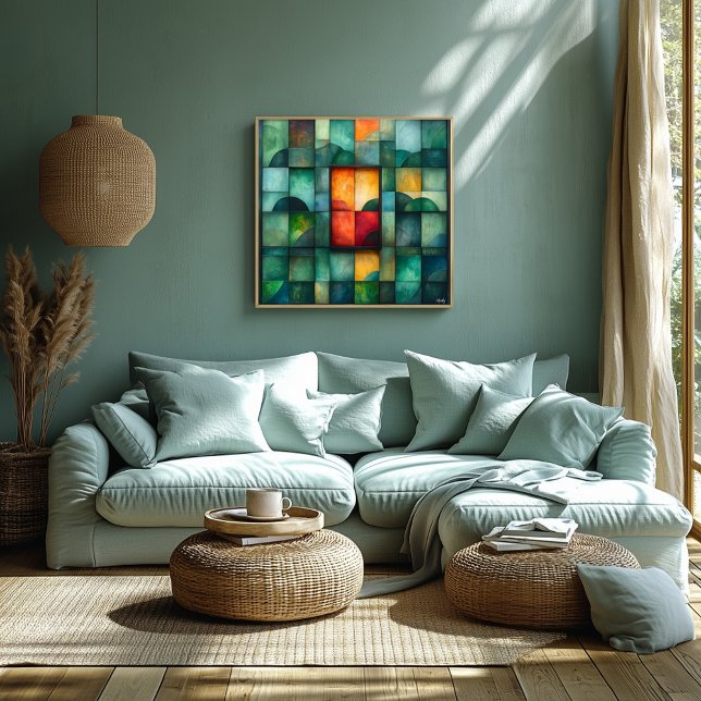 Abstract Geometric Colour Block Art – Modern  Poster (Creator Uploaded)